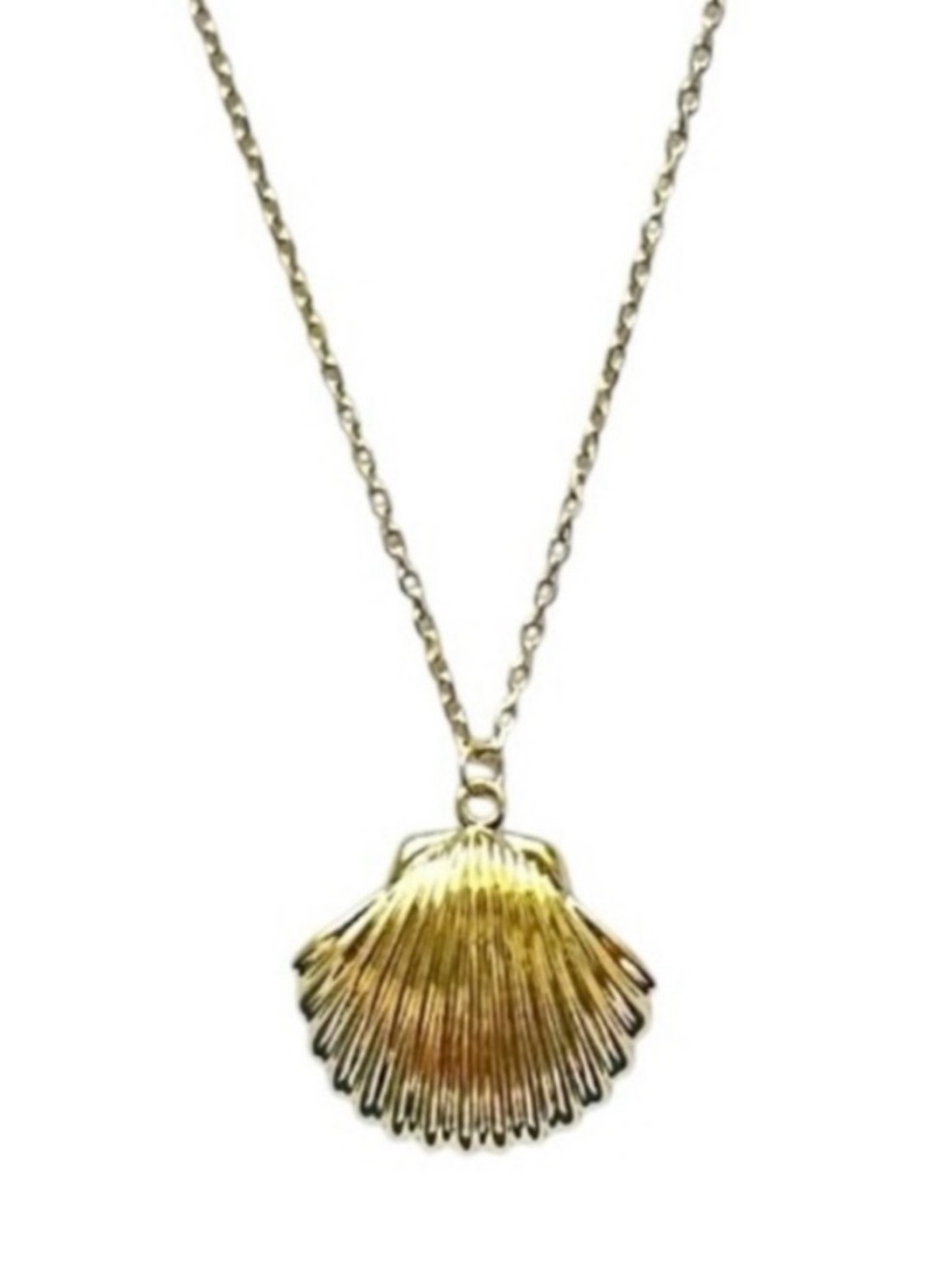 Lisa Robertson Gold over .925 Sterling Silver Shell Pendant Necklace 16”